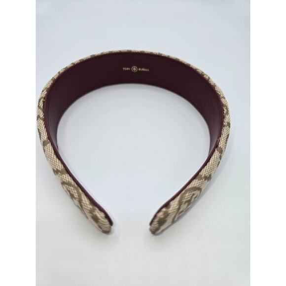 Tory Burch Tan & Brown Headband w/DoubleT Logo - NWOT - MSRP=$178.00!!